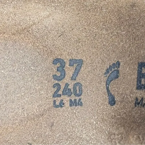 Birkenstock Arizona Big Buckle Nubuck Sandals Unisex Black Size USW6/M4 EU37 - Picture 7 of 12